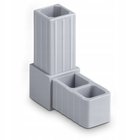 

Łącznik złączka do profili 20x20x1,5 typ L szary