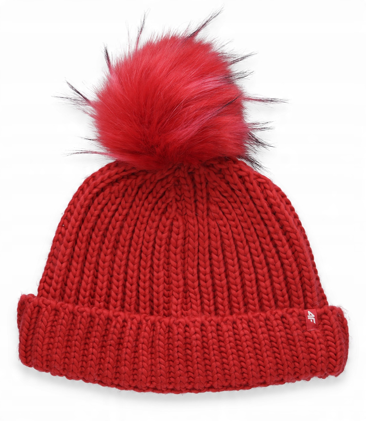 

Czapka Zimowa damska 4F CAD073 Red Pompon