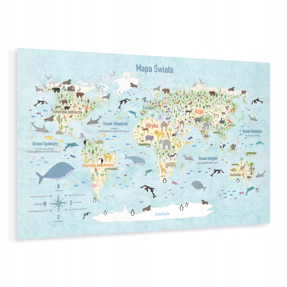 Flagi Świata Kraje Retro Antyrama Plakat TABLICA 60x40 Retro Vintage Format papieru A2