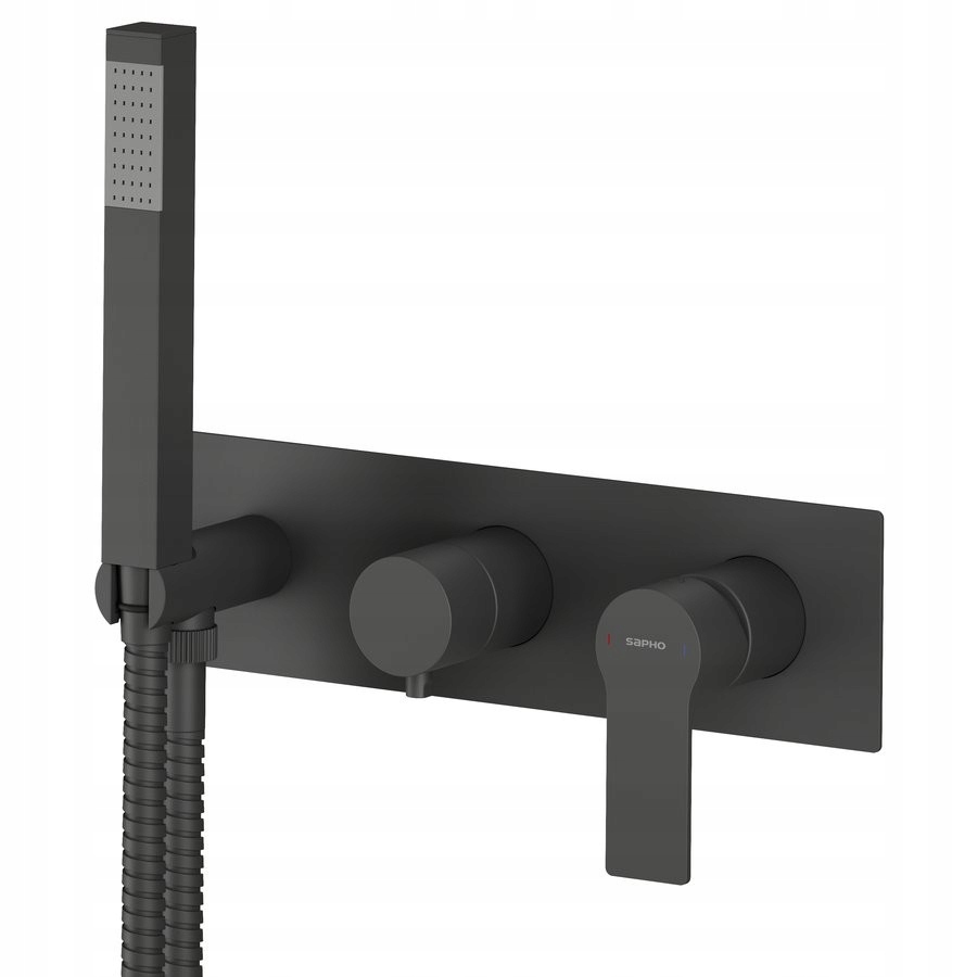 Pax podomietková sprchová batéria s ručnou sprchou, 2 výstupy, čierna mat (XA5