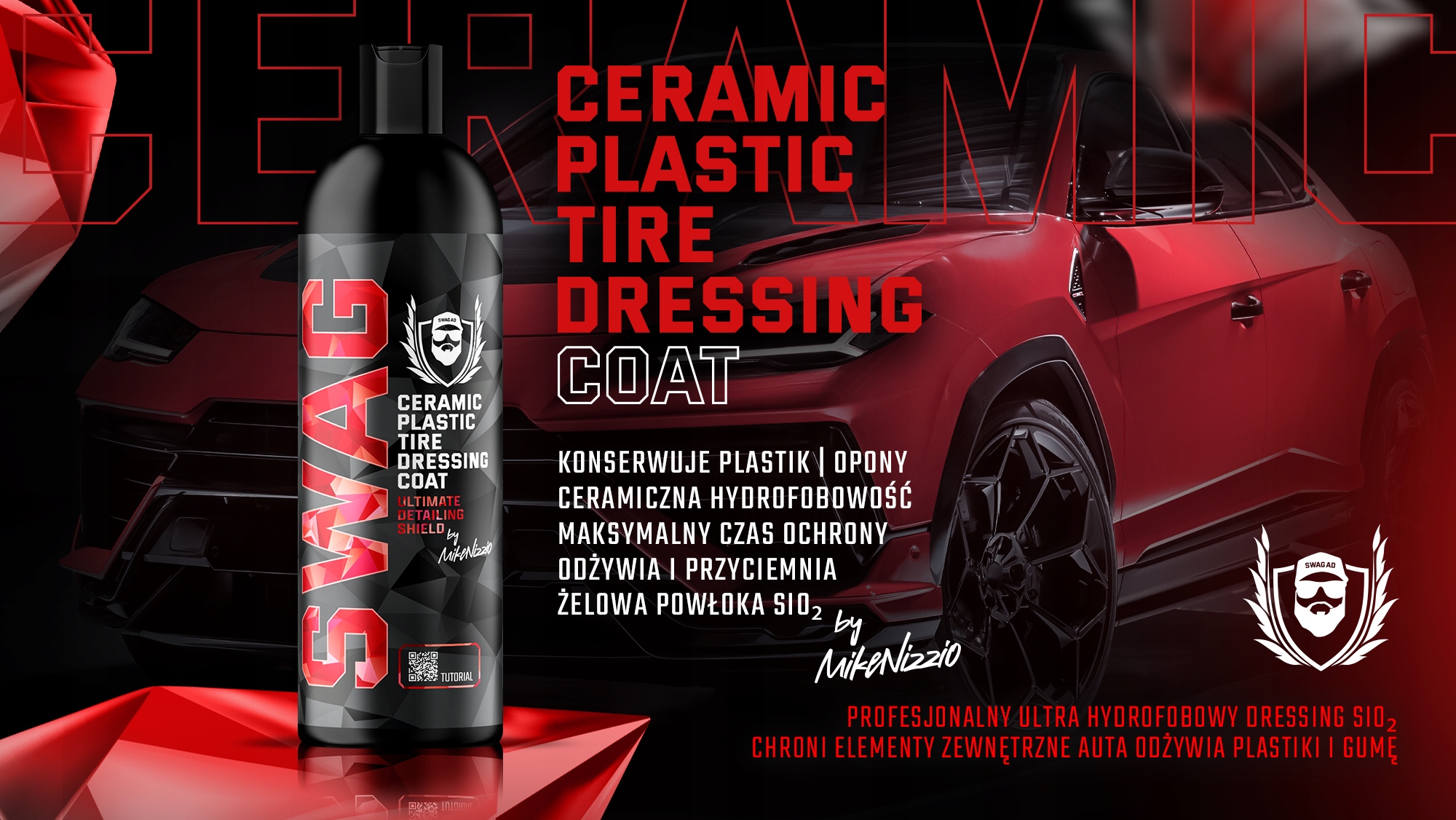 SWAG _ CERAMIC PLASTIC TIRE DRESSING COAT 250ML ZABEZPIECZA PLASTIK I OPONY Producent Swag
