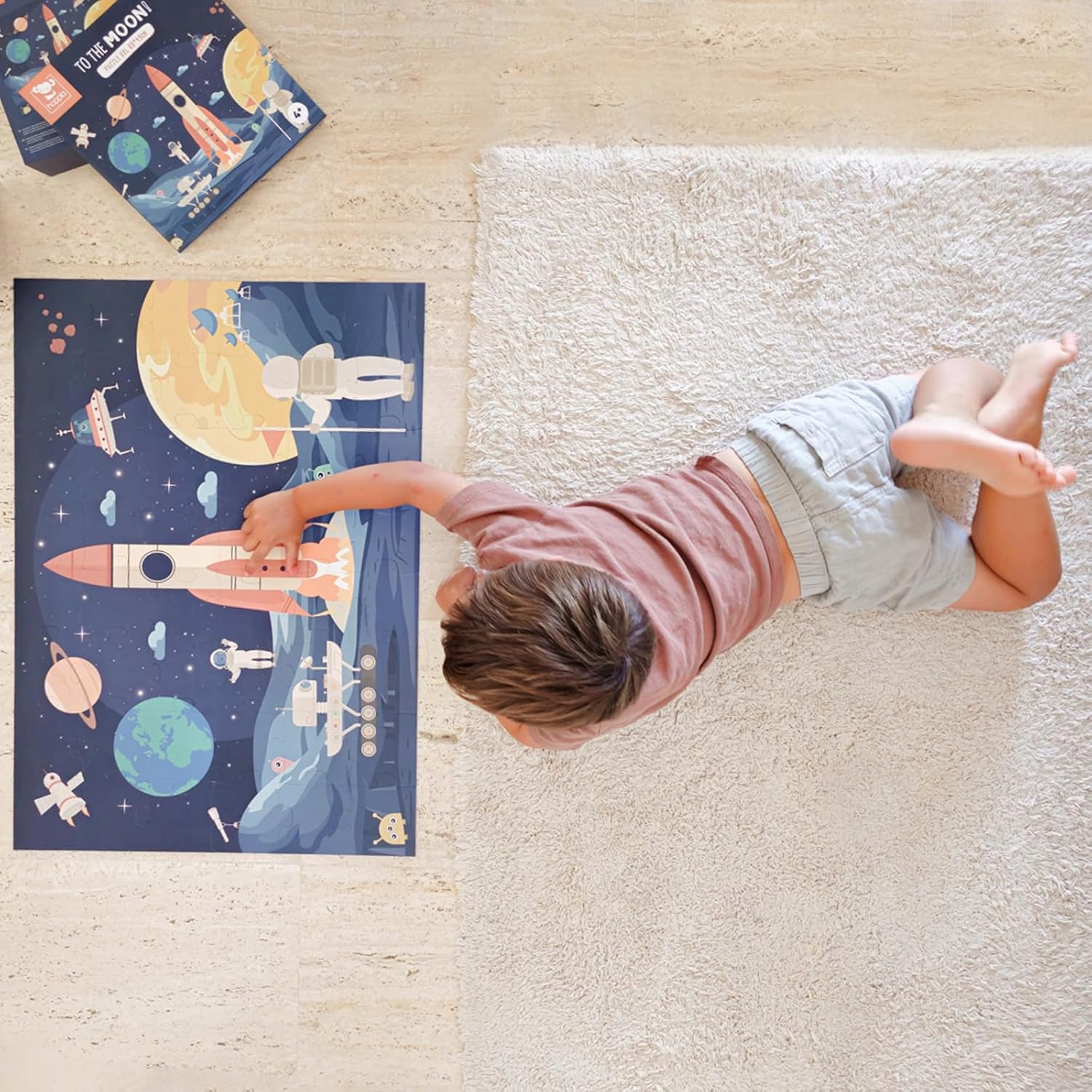 Hoppla Puzzle XXL „To the Moon” 48 db-os űrkaland 4 éves kortól Gyártó kódja i223