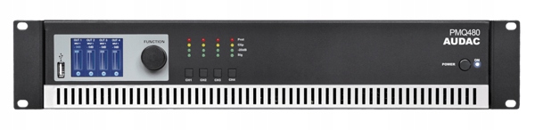 Čtyřkanálový výkonový zesilovač Audac PMQ480 70V 100V