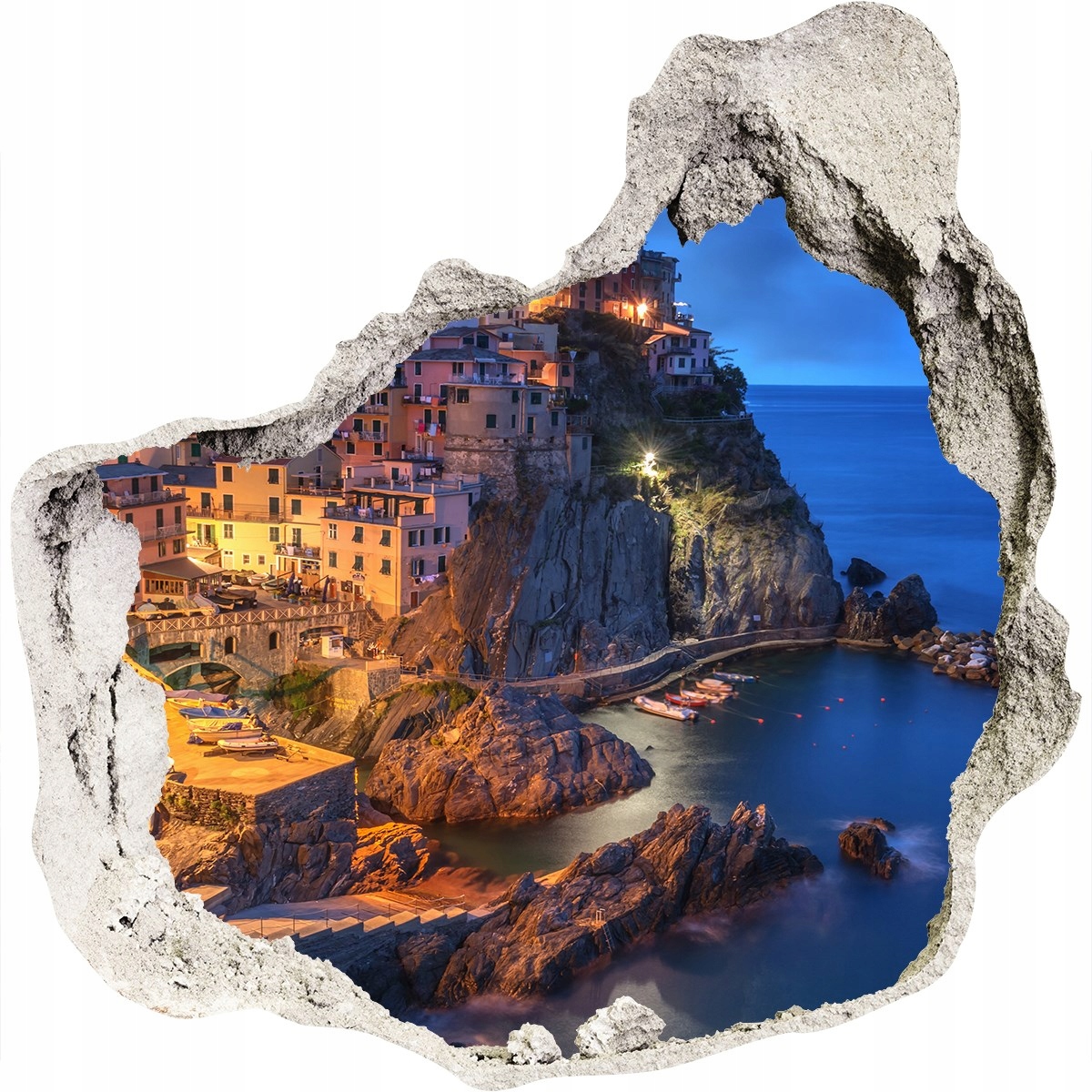 

Fototapeta dziura na ścianę 3d Manarola Włochy