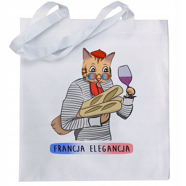 

Zabawna torba eko ulubiony Francja elegancja wino