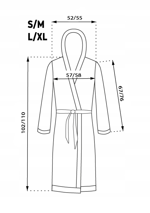 SZLAFROK DAMSKI PLUSZOWY PREZENT FLUFFY BEŻ S/M Wzór dominujący bez wzoru