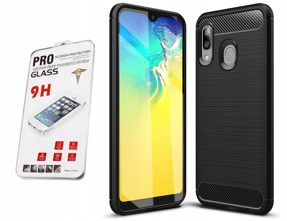 

Etui Pancerne Karbon Do Samsung Galaxy A20E +szkło