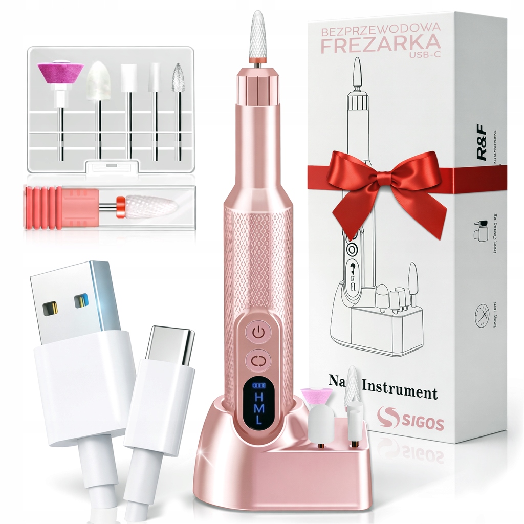БЕСПРОВОДНАЯ ФРЕЗА ДЛЯ НОГТЕЙ С СТАНЦИЕЙ ДЛЯ МАНИКЮРА И ПЕДИКЮРА