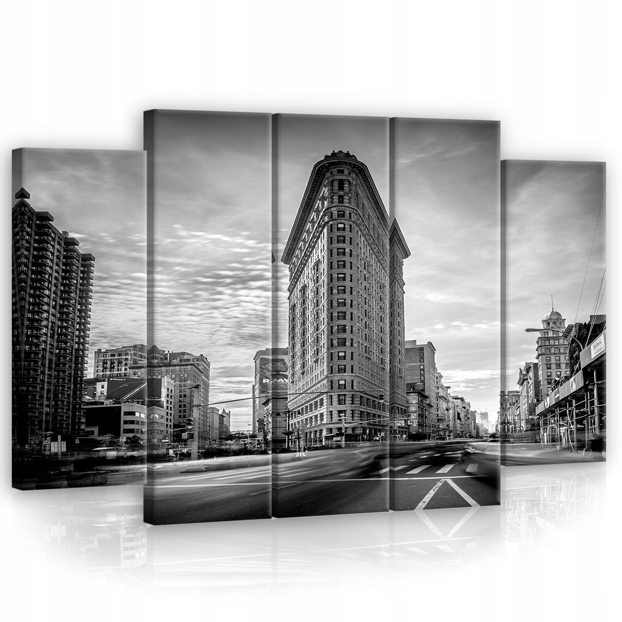 Obraz 150x100 New York Flatiron krajina městská architektura černobílá