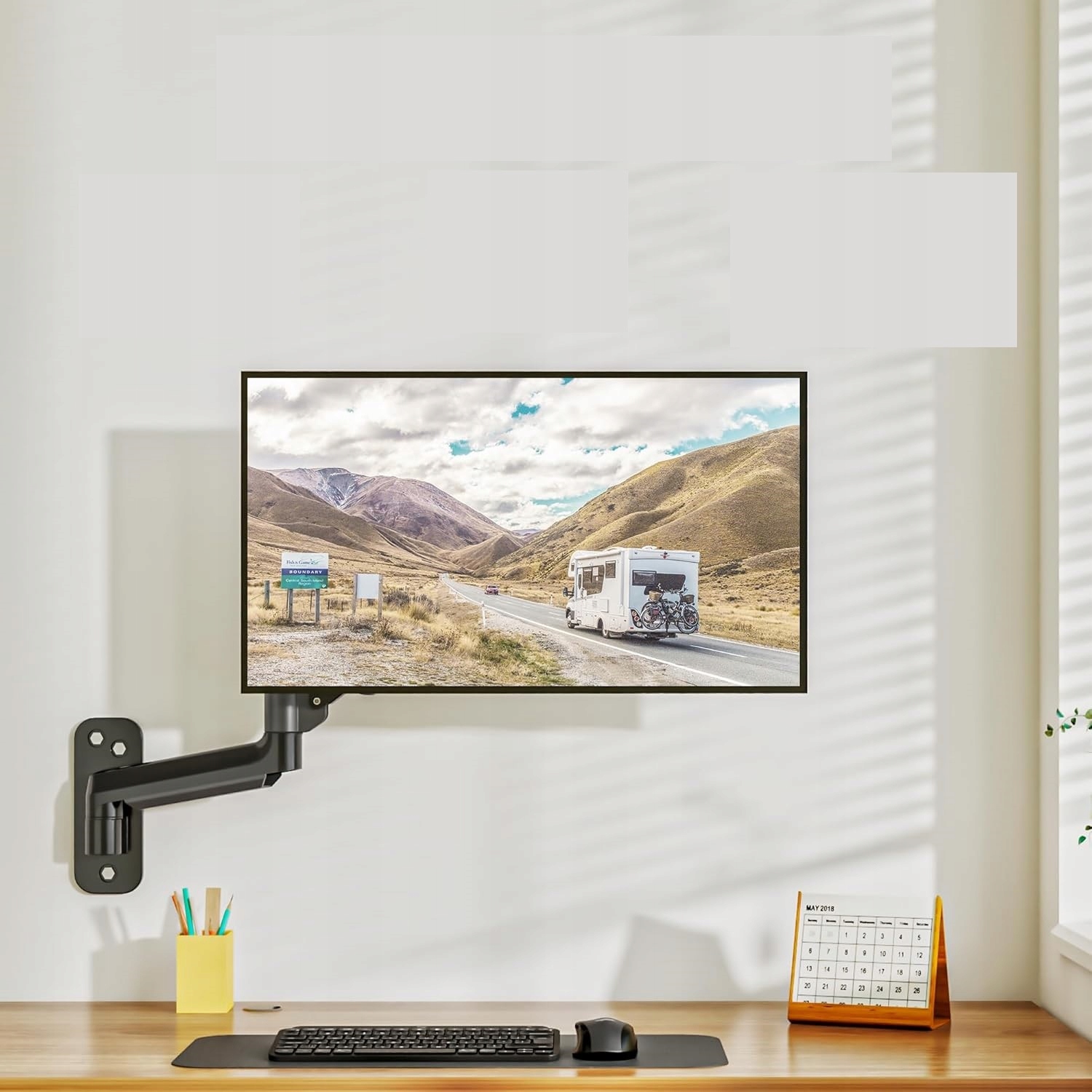 BONTEC Uchwyt Ścienny Do Monitora I TV 13-30 Cal VESA 75x75 100x100 — miniatura 9