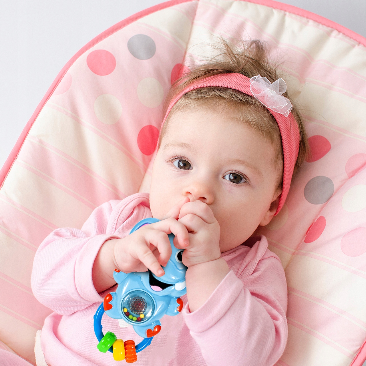 GRZECHOTKA SŁONIK ŚWIECĄCA GRYZAK INTERAKTYWNA ŚLICZNA DLA DZIECKA MALUCHA Wiek dziecka 0 +