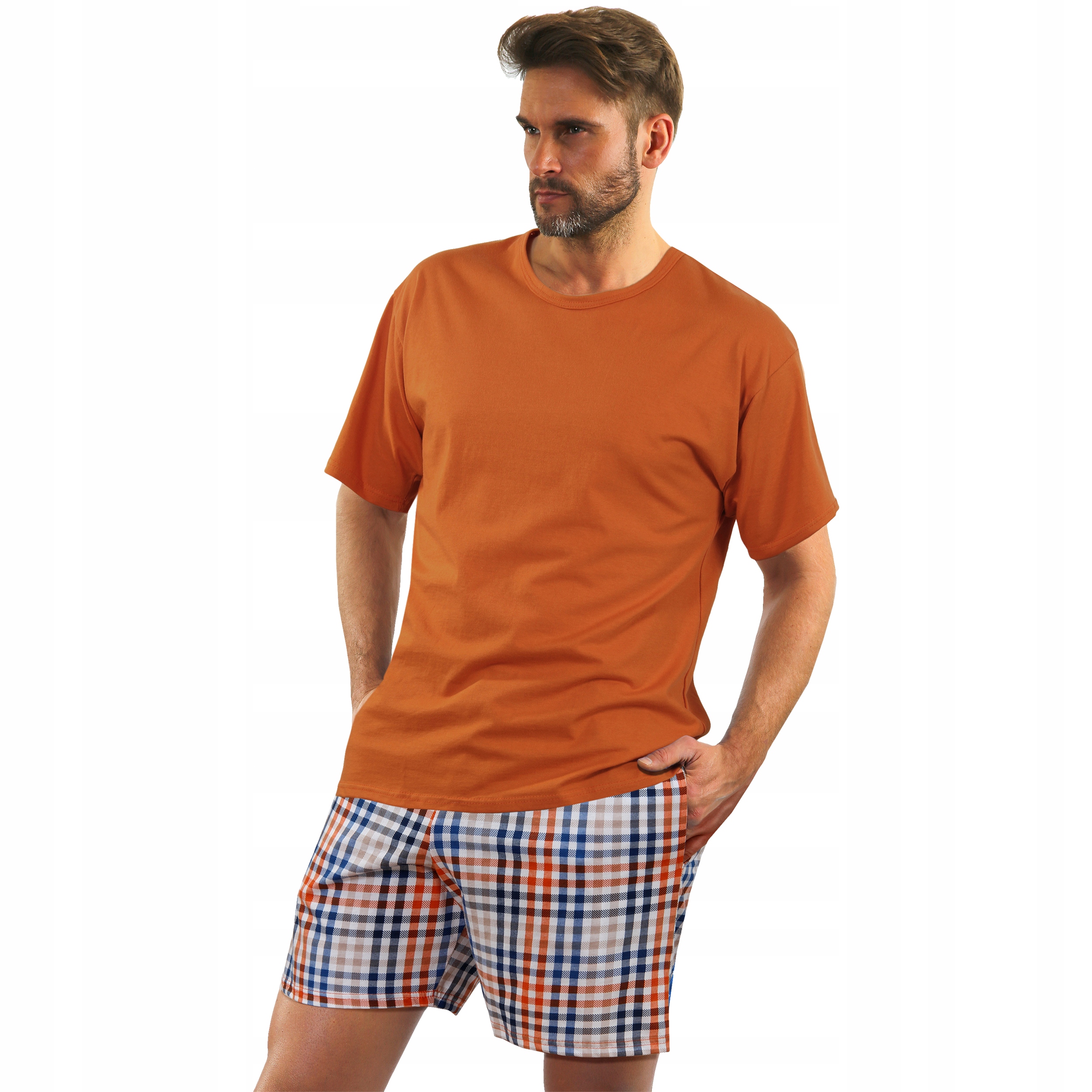 Bawełniana piżama męska SESTO SENSO 2527-04, M Rozmiar M