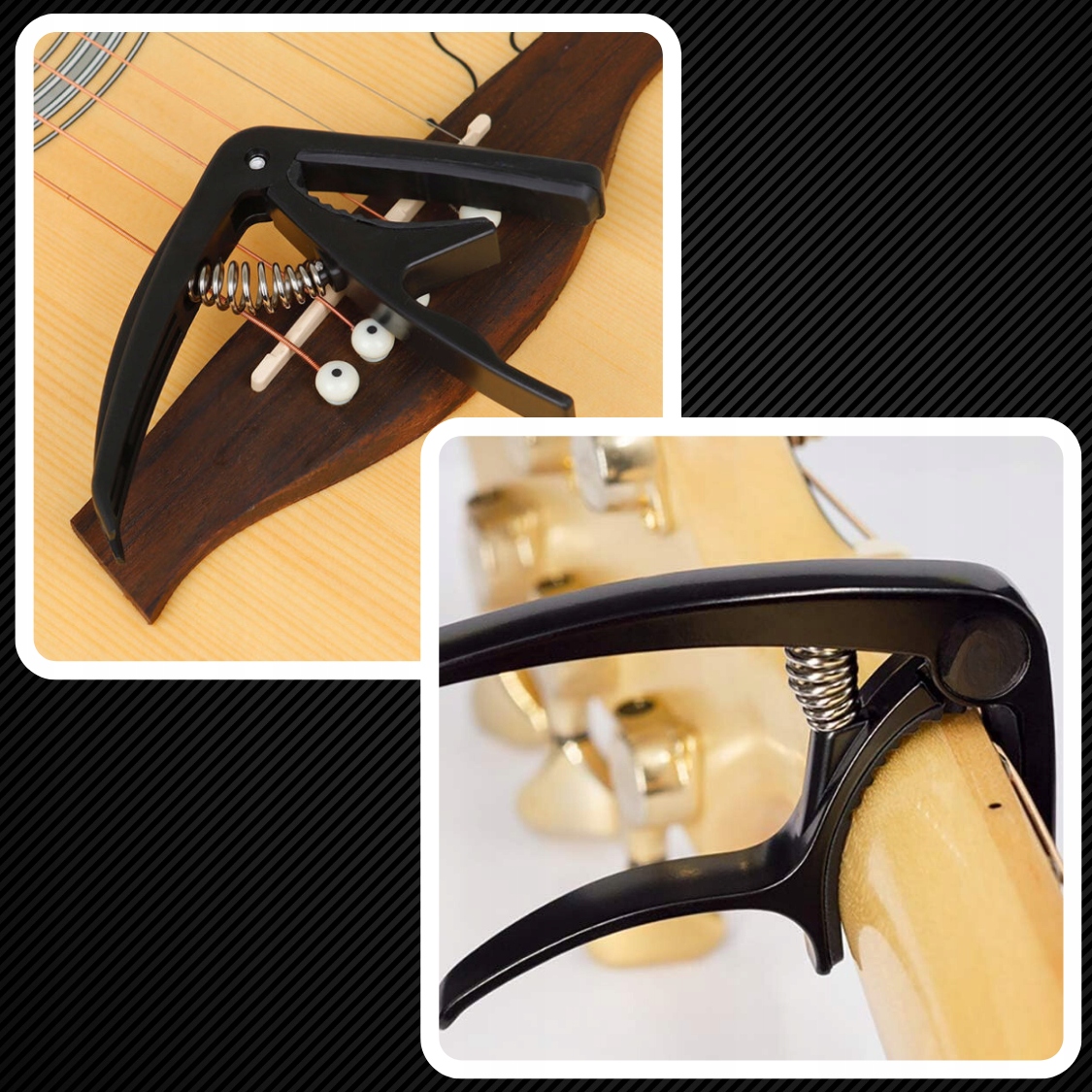 KAPODASTER CAPO DO MNIEJSZEJ GITARY KLASYCZNEJ UKULELE NA GRYF STRUNY Marka RALTEK