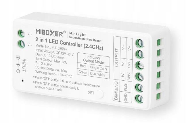 MIBOXER STEROWNIK FUT035s+ TAŚMA LED MONO CCT