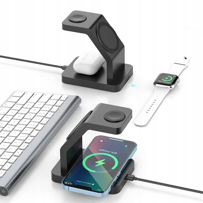 ŁADOWARKA INDUKCYJNA BEZPRZEWODOWA 3w1 MagSafe S043 Liczba urządzeń ładowanych jednocześnie 3