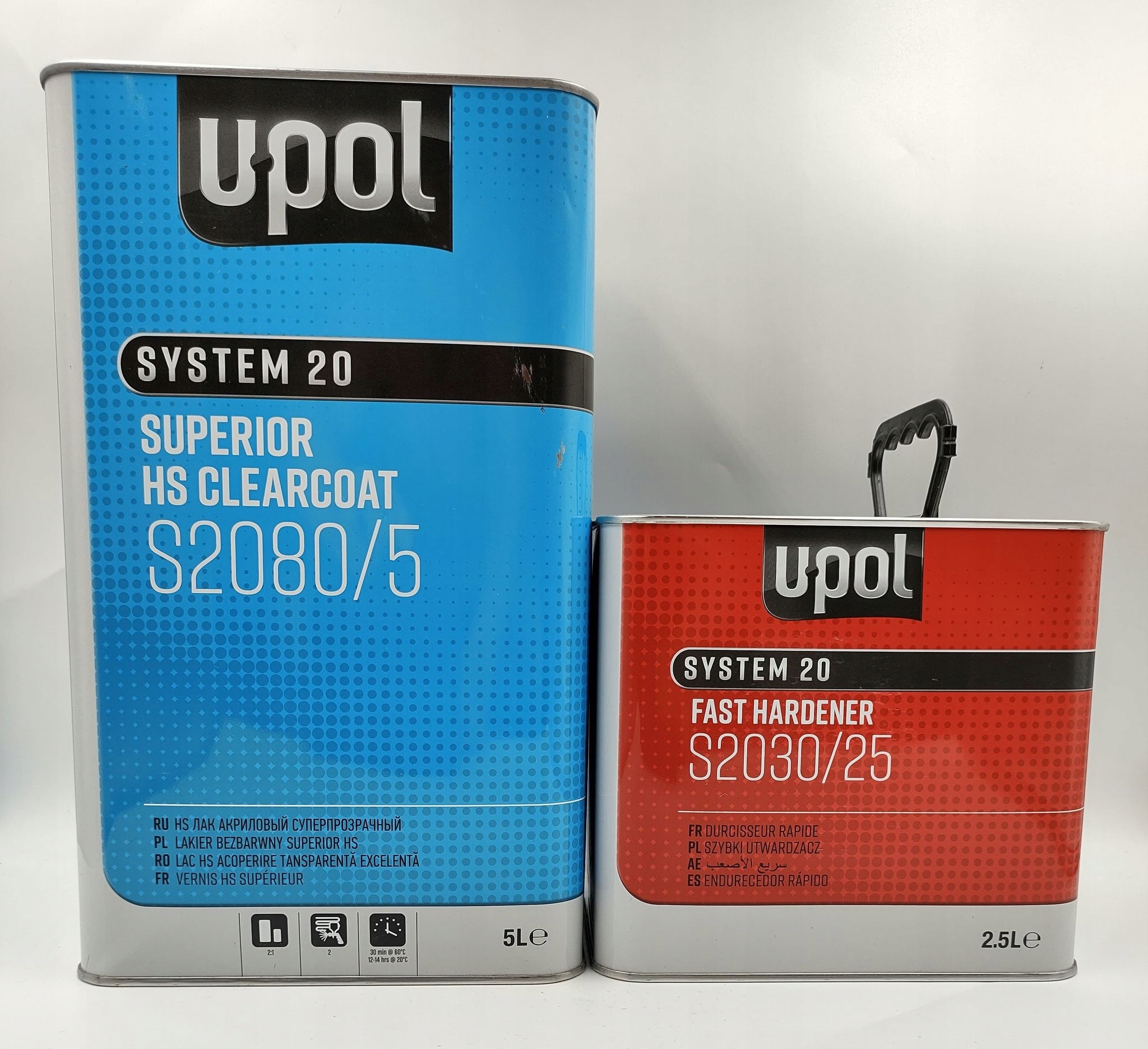 U-POL Lakier bezbarwny 2080 HS 5L+2,5l utw.