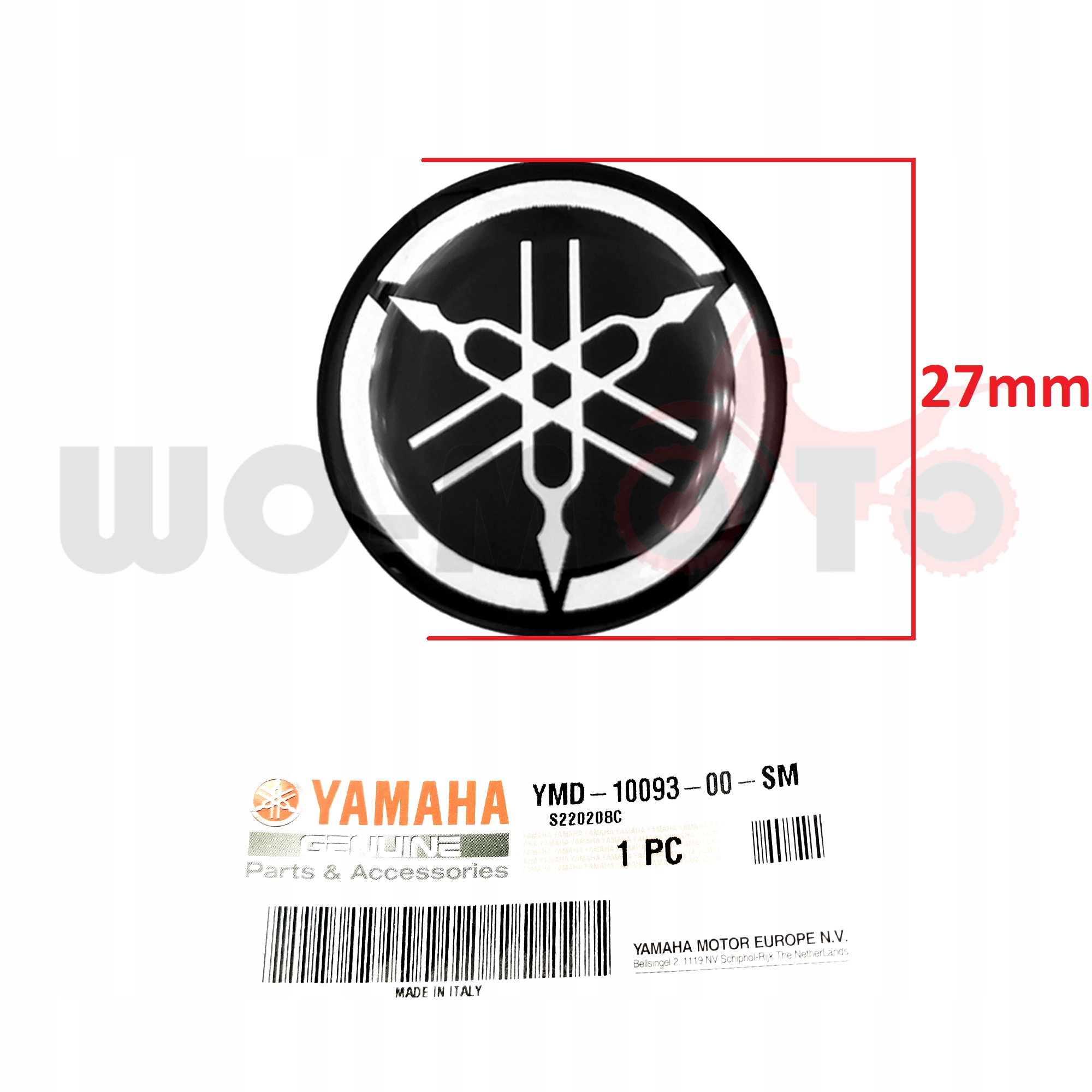 

Znaczek Naklejka Żelowa Emblemat Yamaha Logo