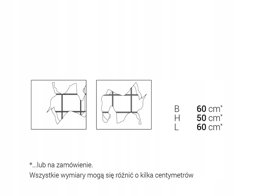 ŁAWA TYBET beton Głębokość mebla 60 cm
