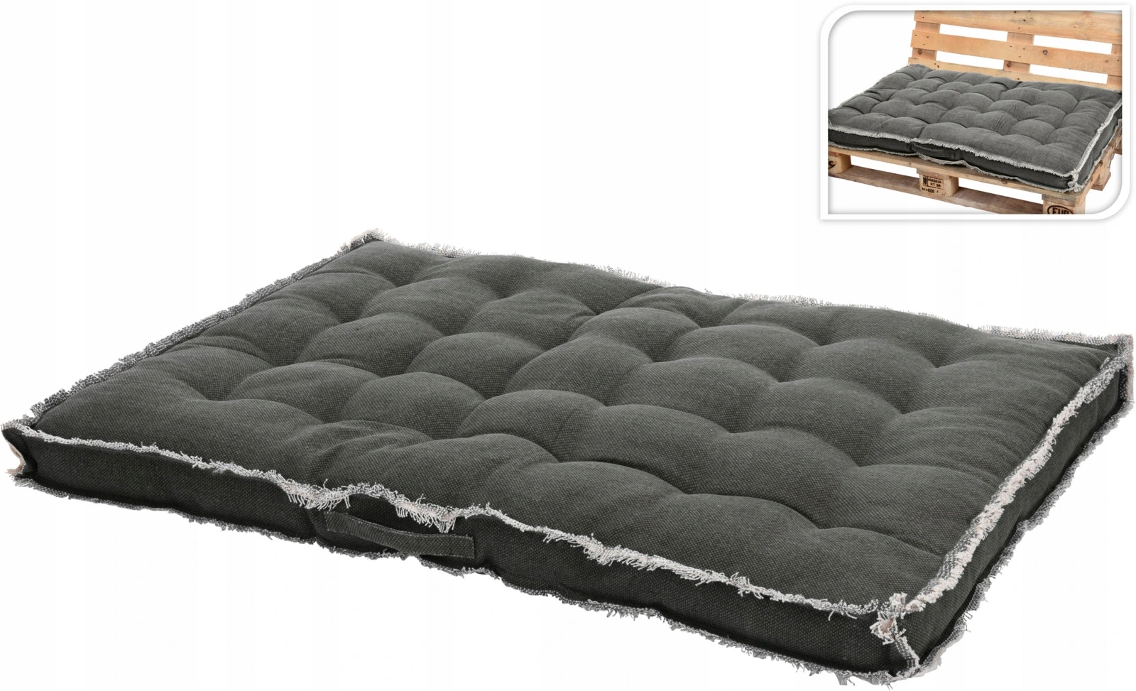 Sedák na paletový nábytok, 120x80x12cm, sivý