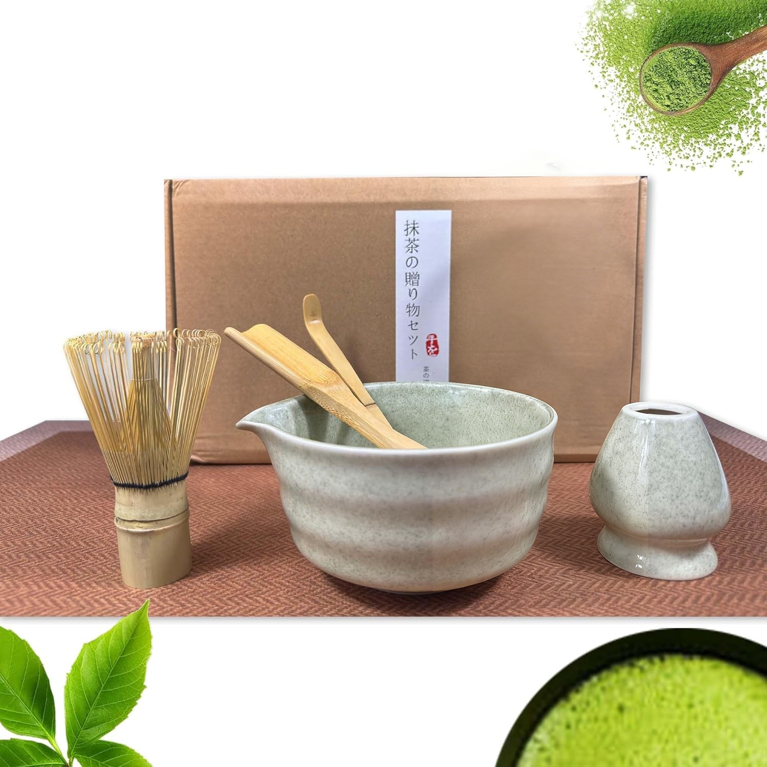 Bambusová Sada Na Výrobu Matchy Šlehací Metla Lžíce Metla 5V1 Dárky