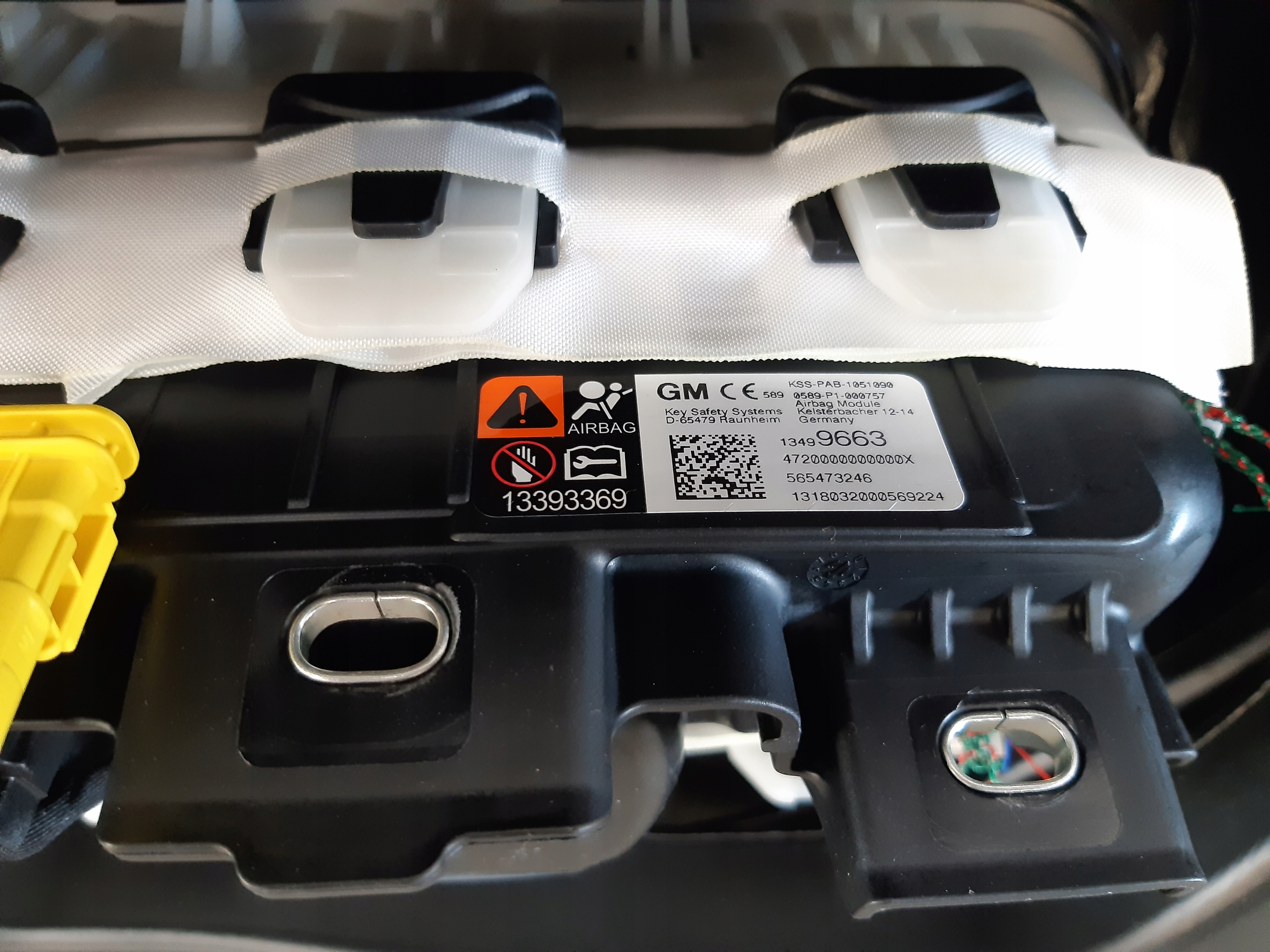 dashboard console airbags sensor kpl Opel Astra K