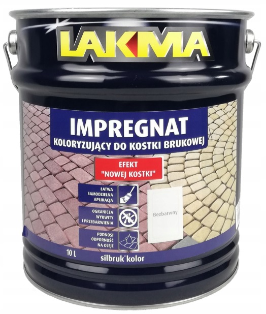 Lakma Silbruk Kolor Impregnat Do Kostki Brukowej Betonu Bezbarwny 10L