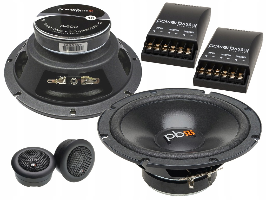 Głośniki PowerBass S-60C Zestaw odseparowany 210W