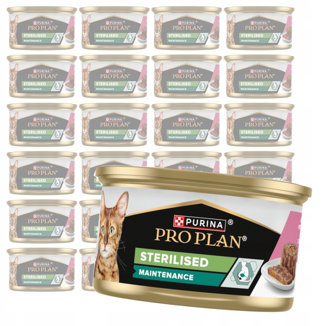 Levně Purina Pro Plan Sterilised 24x85g Krmivo Pro Kočky paštika z lososa a tuňáka