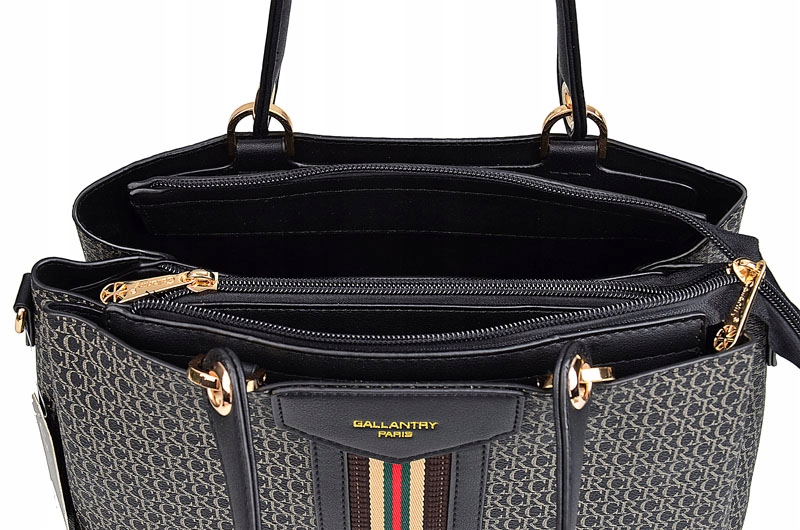 GALLANTRY elegancka TOREBKA damska KUFEREK pasek monogram LOGO Styl miejski