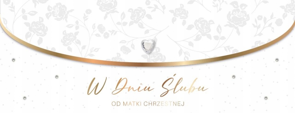 MINIMALISTYCZNA KARTKA ŚLUBNA okolicznościowa 100x260mm KARNET z kopertą