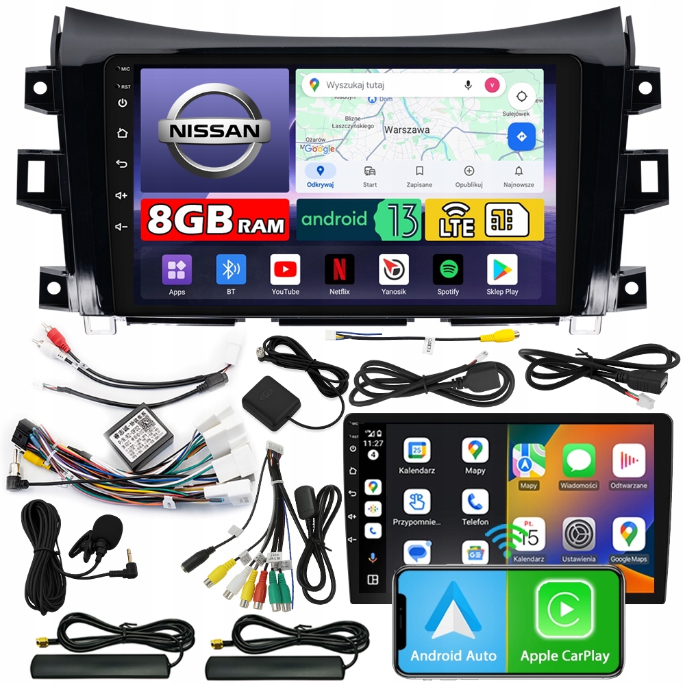 Automobilové Rádio Ncs ZQ9 Nissan Navara IV 2015-2024 Android 8GB Lte