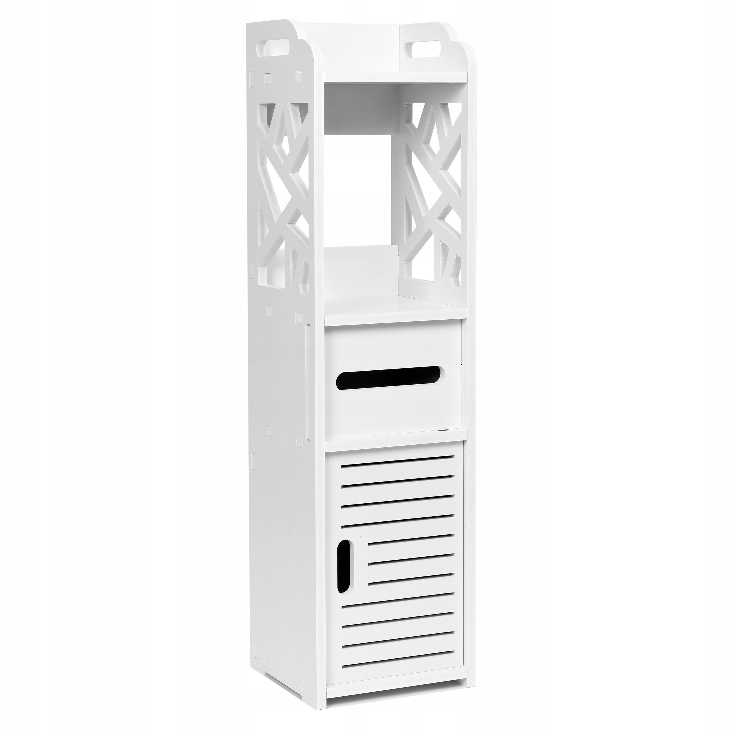 SZAFKA ŁAZIENKOWA STOJĄCA AŻUROWA SŁUPEK REGAŁ PÓŁKI STOJAK NA PAPIER 80 cm Typ stojące