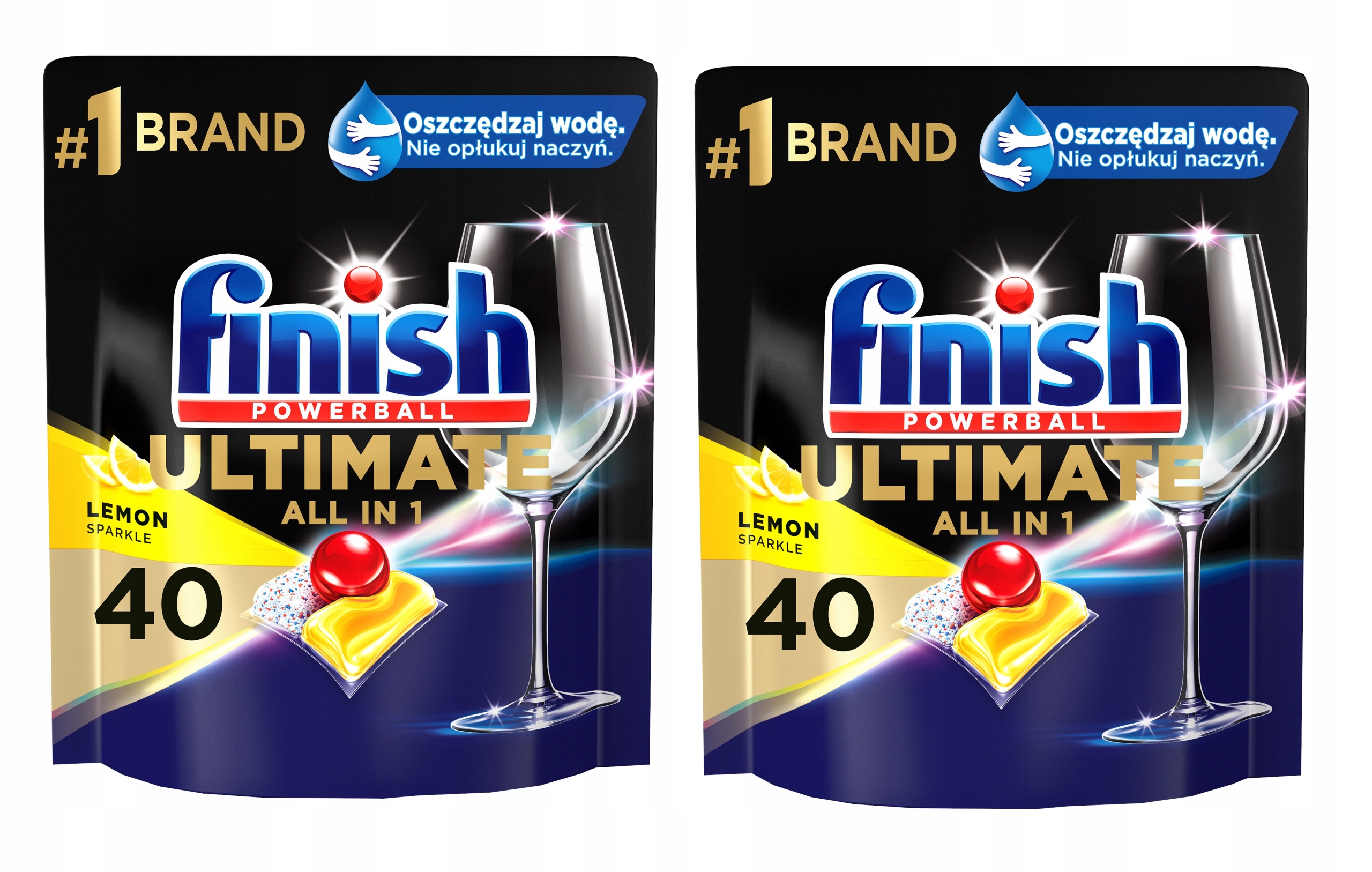 Levně Finish Ultimate Kapsle do myčky 2x 40 Lemon