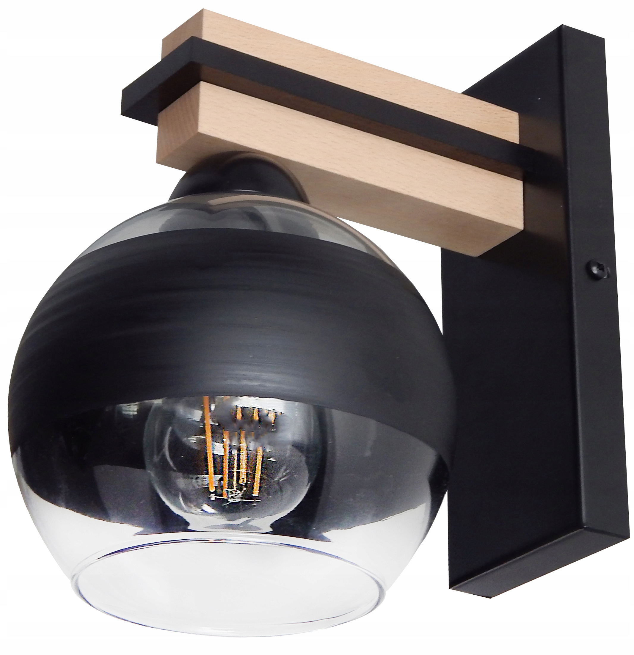 Lampa Nástěnná Lampa Stropní Svítidlo K-cs E27 Dřevo Sklo Do Obývacího Pokoje Chodba