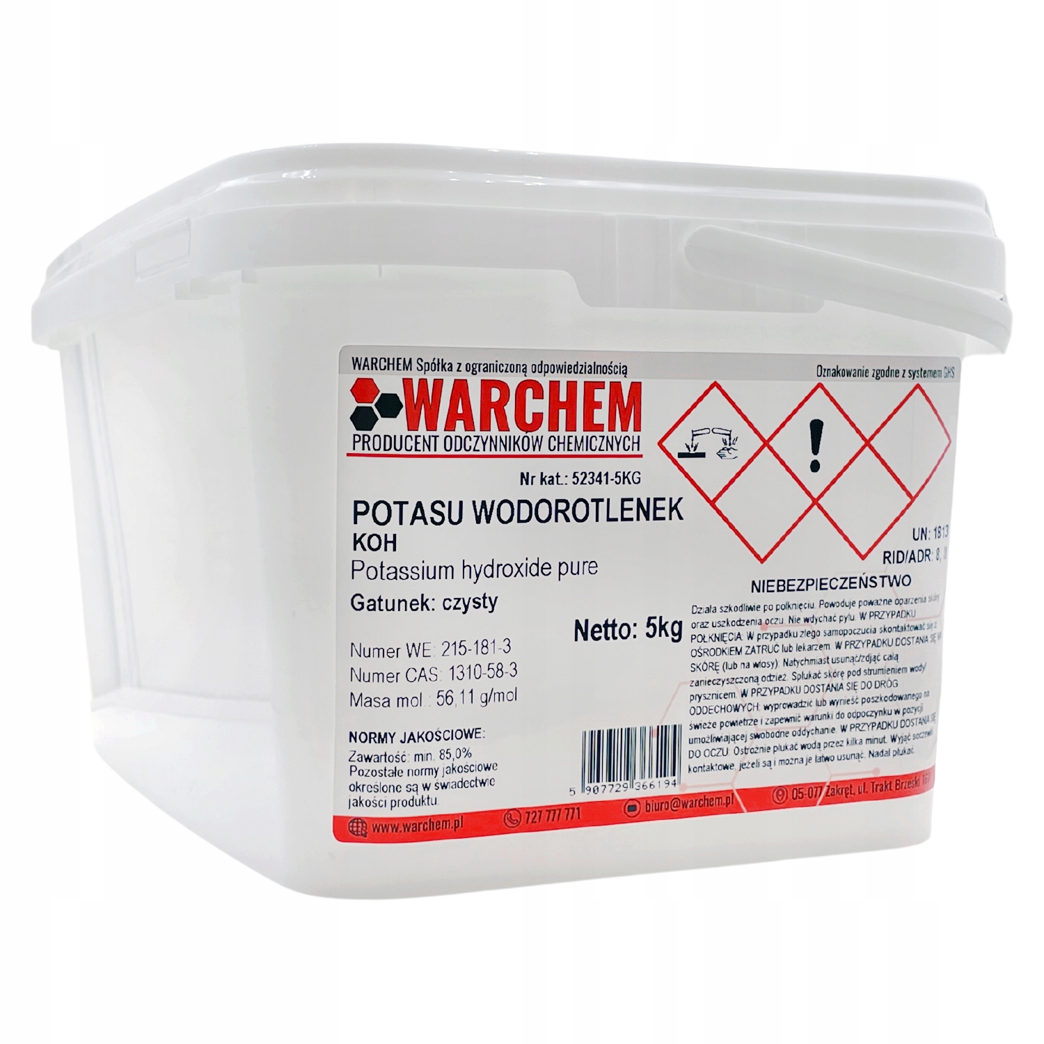 Wodorotlenek Potasu czysty 5kg