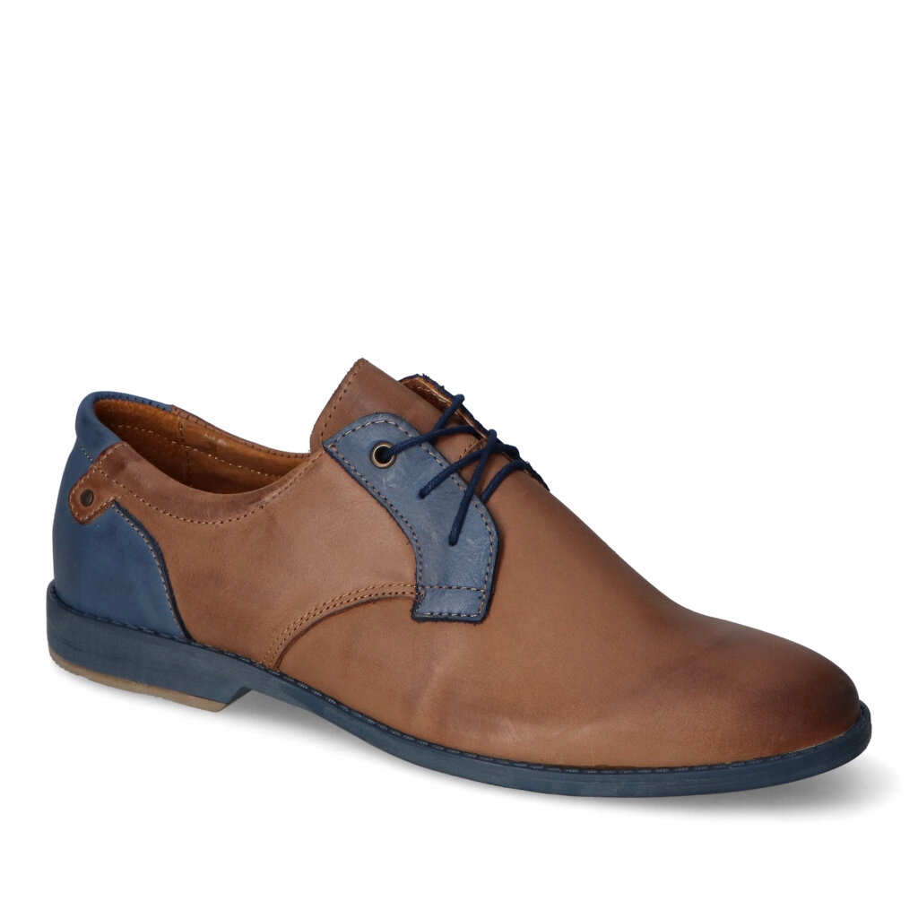 Polobotky Polbut P113/6/08 Hnědé/Námořnická Modrá 45