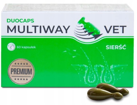 Jm Sante Multiway Vet Duocaps na skórę i sierść dla psa i kota 60 kapsułek