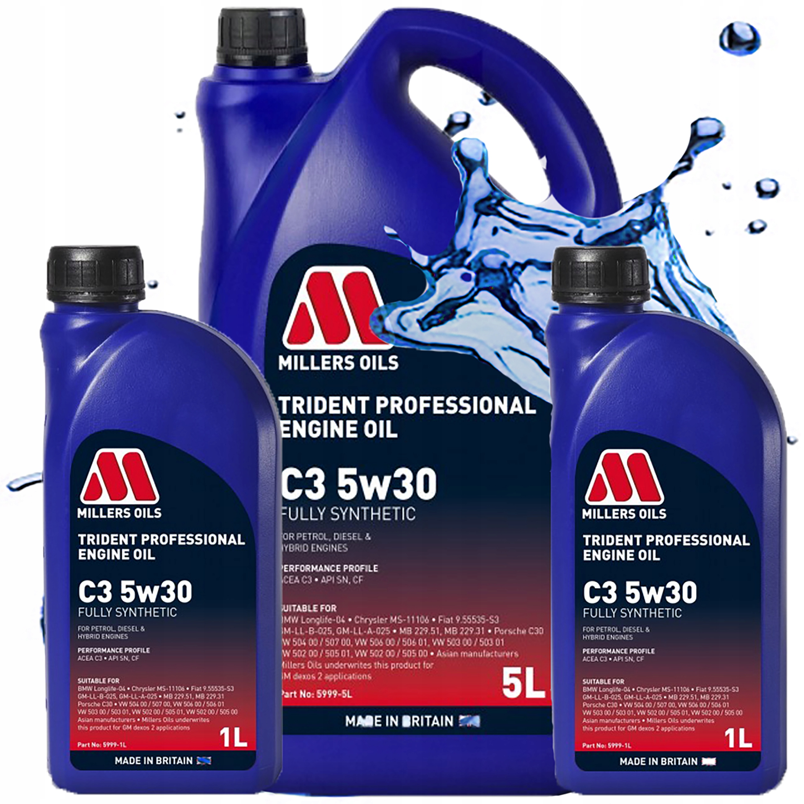 Olej Silnikowy Syntetyczny Millers Trident Professional LL04 507 C3 5W30 7L