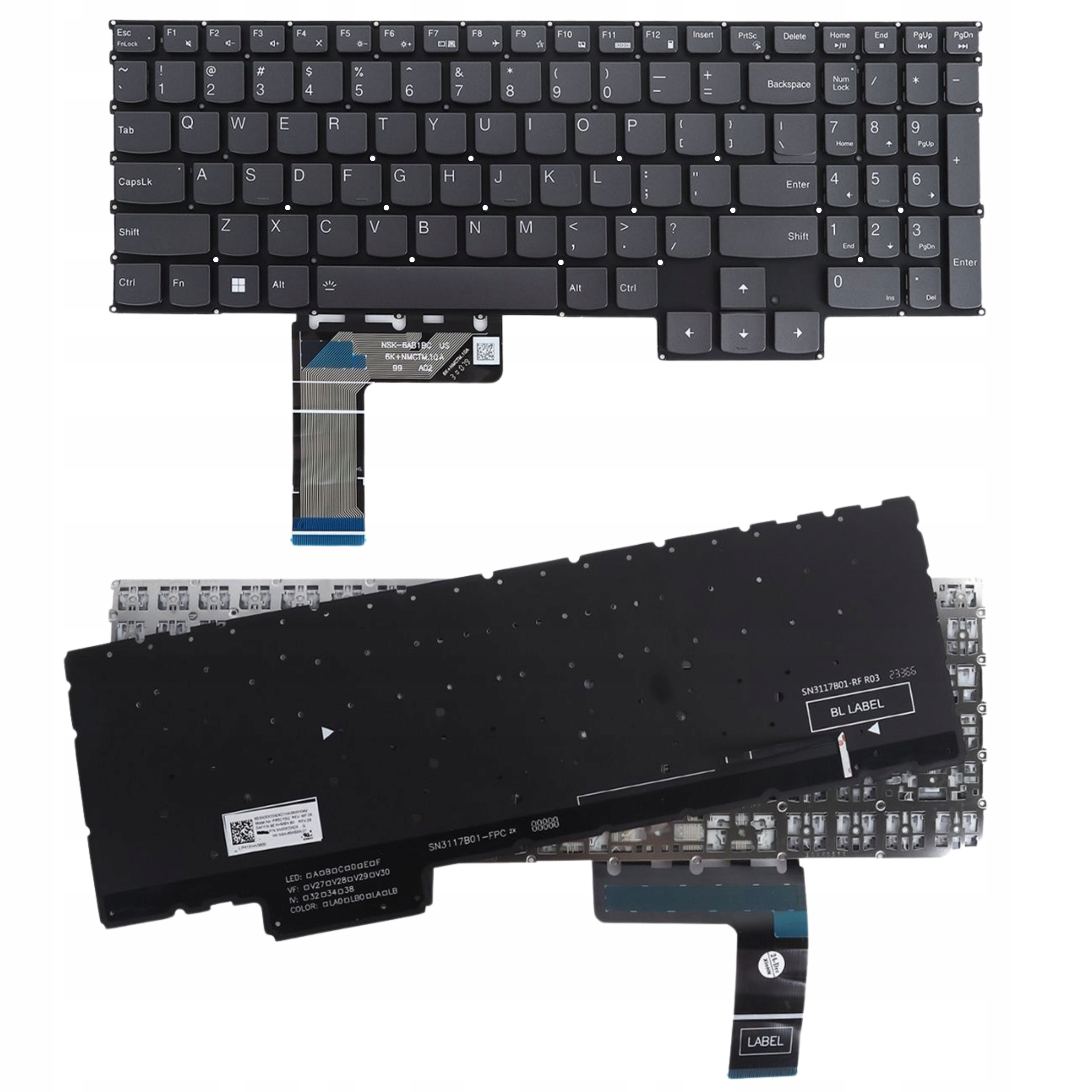 Klawiatura Do Lenovo 3-15ARH7 3-15IAH7 Legion 5-15ARH7 7-16 Loq 15ARP9 Led