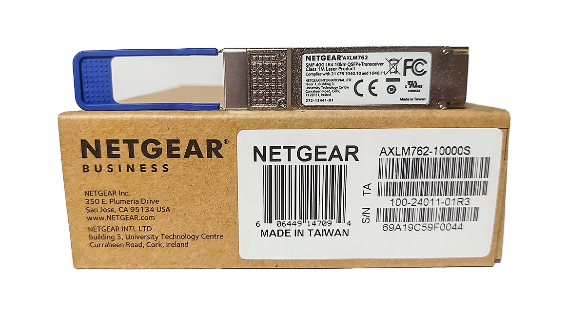 Netgear AXLM762 Smf 40G LR4 10km QSFP+Transceiver