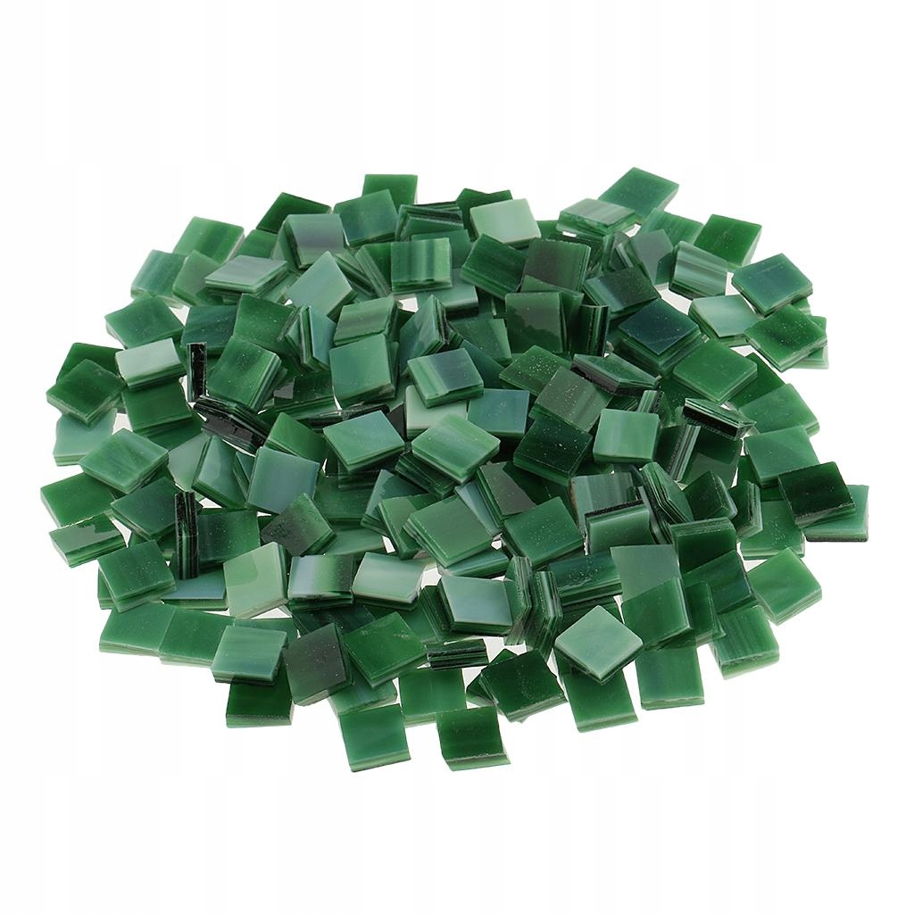 250 štvorcové sklo, zelené