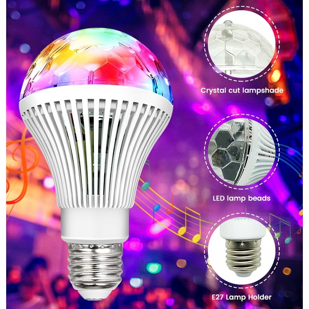Żarówka LED Mini Party disco obrotowa 360° dyskoteka światło E27 3W EAN (GTIN) 5903396204289