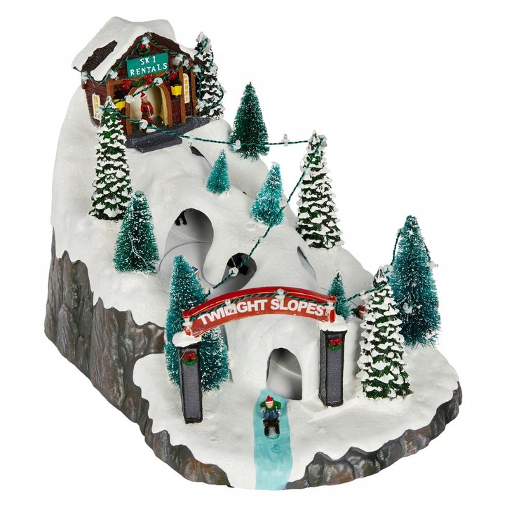 Świąteczna wioska ze stokiem narciarskim SCENKA