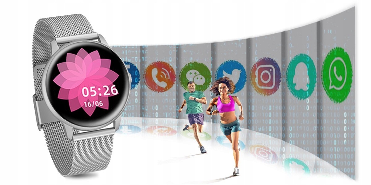 ZEGAREK SMARTWATCH DAMSKI G. ROSSI SREBRNY ELEGANCKI NA PREZENT + TOREBKA Rodzaj smartwatch