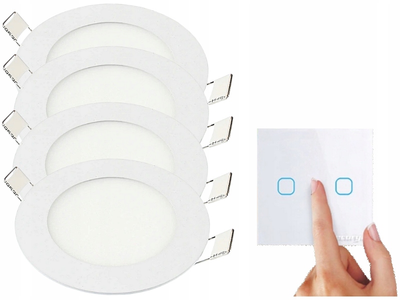 Sada Tenký panel Led svítidlo 3W 4x Vypínač