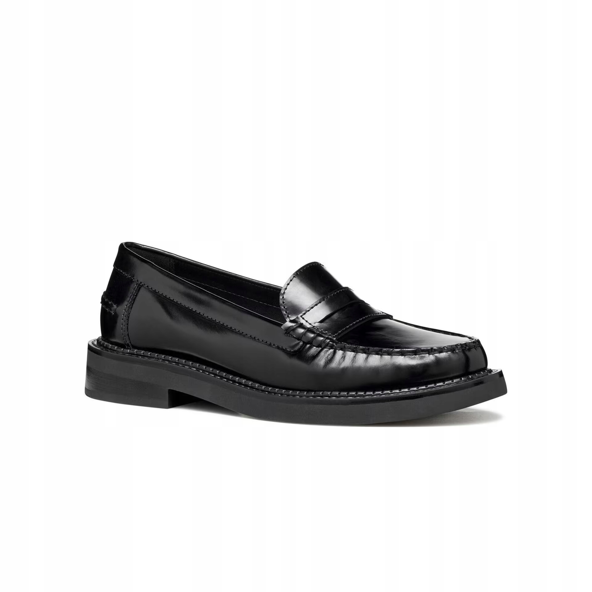 Geox Černé Lakované Dámské Mokasíny Z Přírodní Kůže 37 6CA