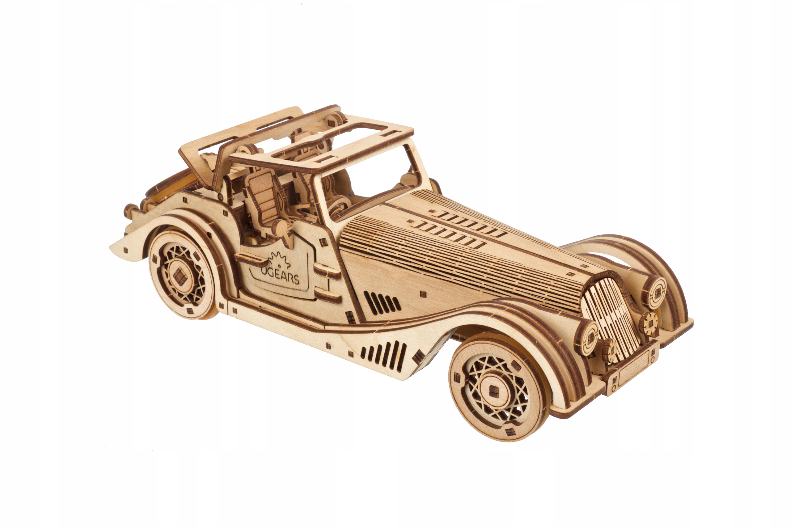 AUTO SAMOCHÓD Sport Car Rapid Mouse UGEARS DREWNIANY MODEL MECHANICZNY 3D Liczba elementów 222