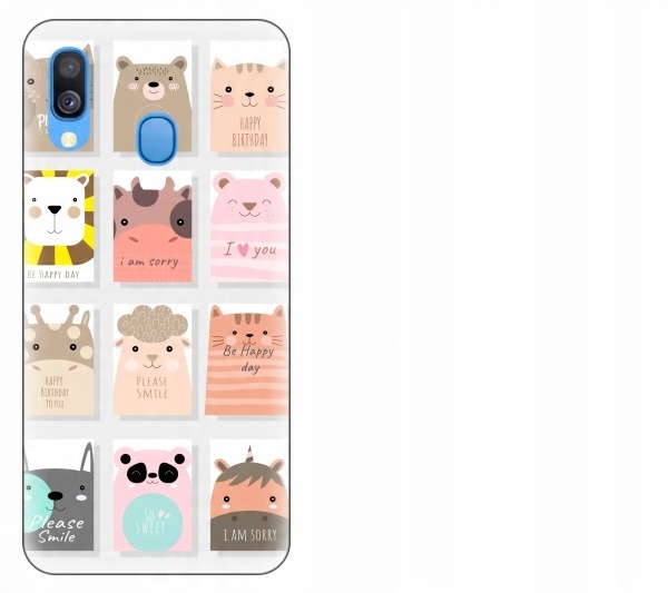

Etui pokrowiec Samsung Galaxy A40 Słodkie zwierząt