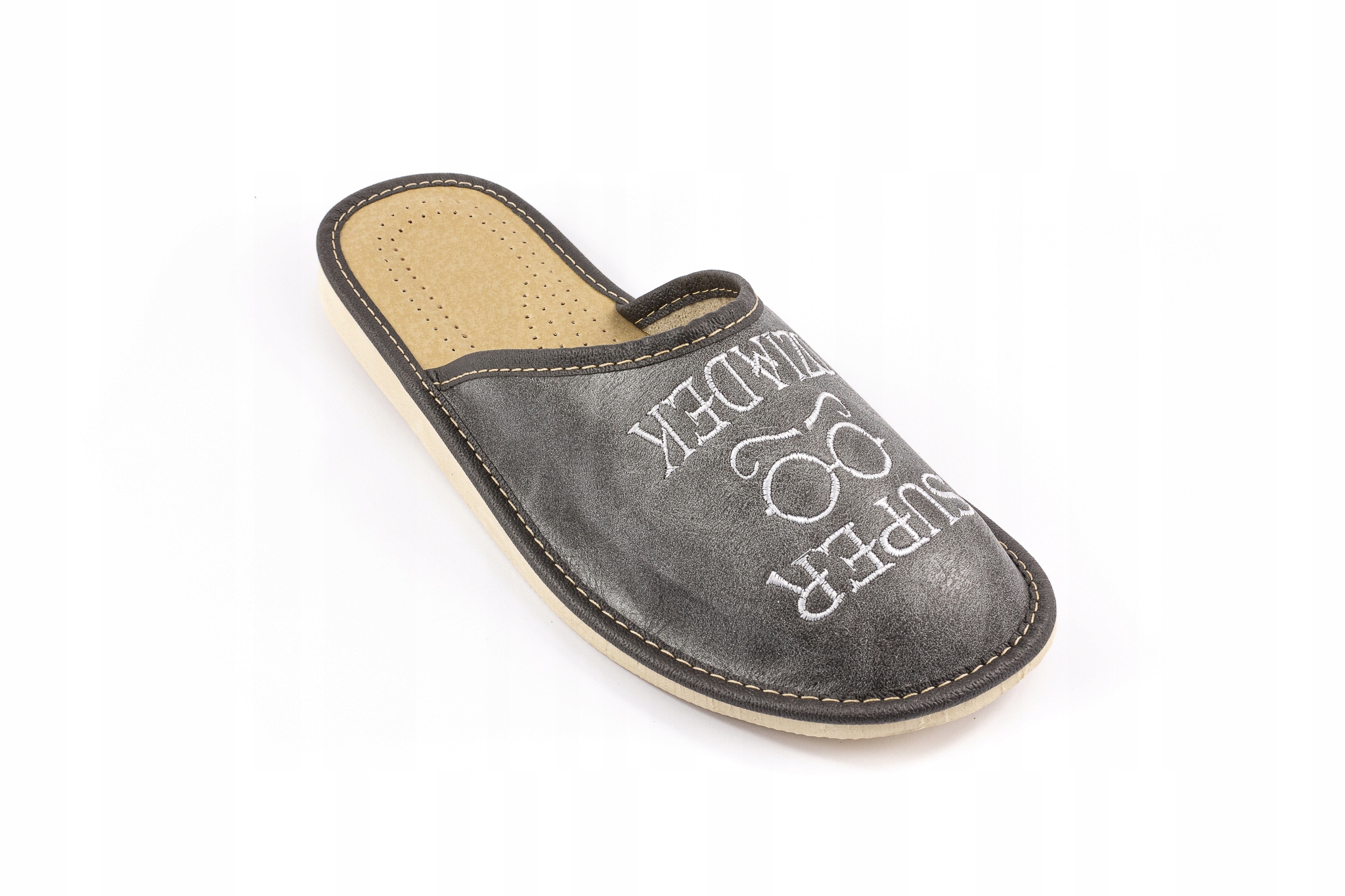 Pantofle, kapcie męskie Super Dziadek na PREZENT Rozmiar 41