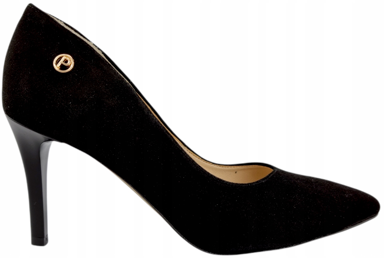 Prestige 2106 K-Semišové lodičky černé kůže 39